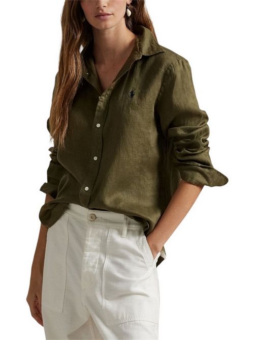 camicia donna in lino over militare Ralph Lauren | 211970730004